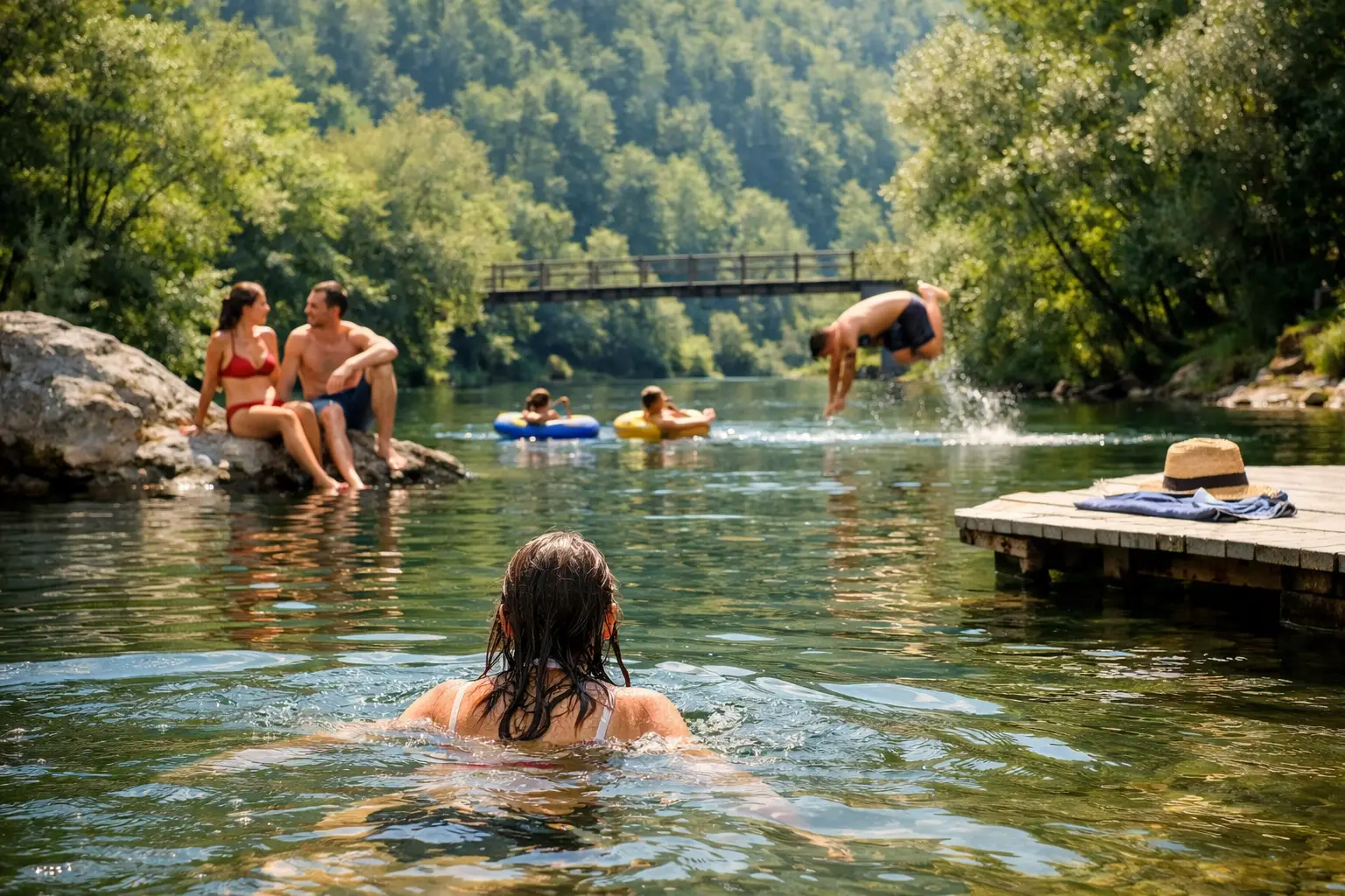 Kupanje na rijeci Kupi za opušten ljetni dan