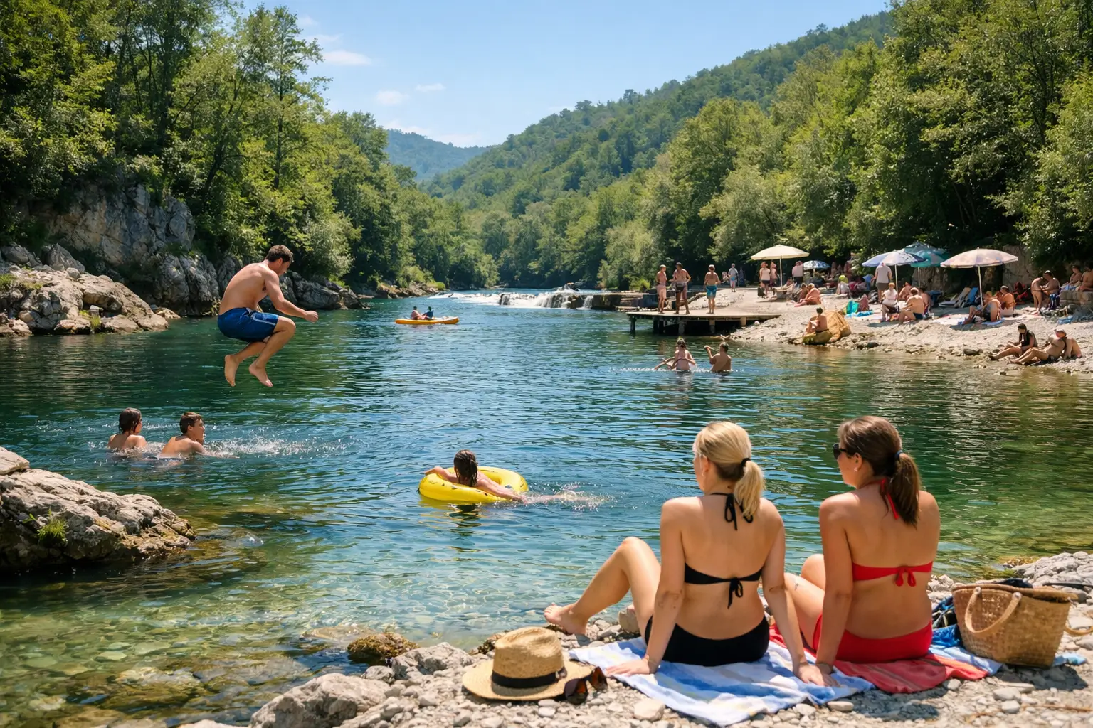 Kupališta uz rijeku za aktivan ljetni dan